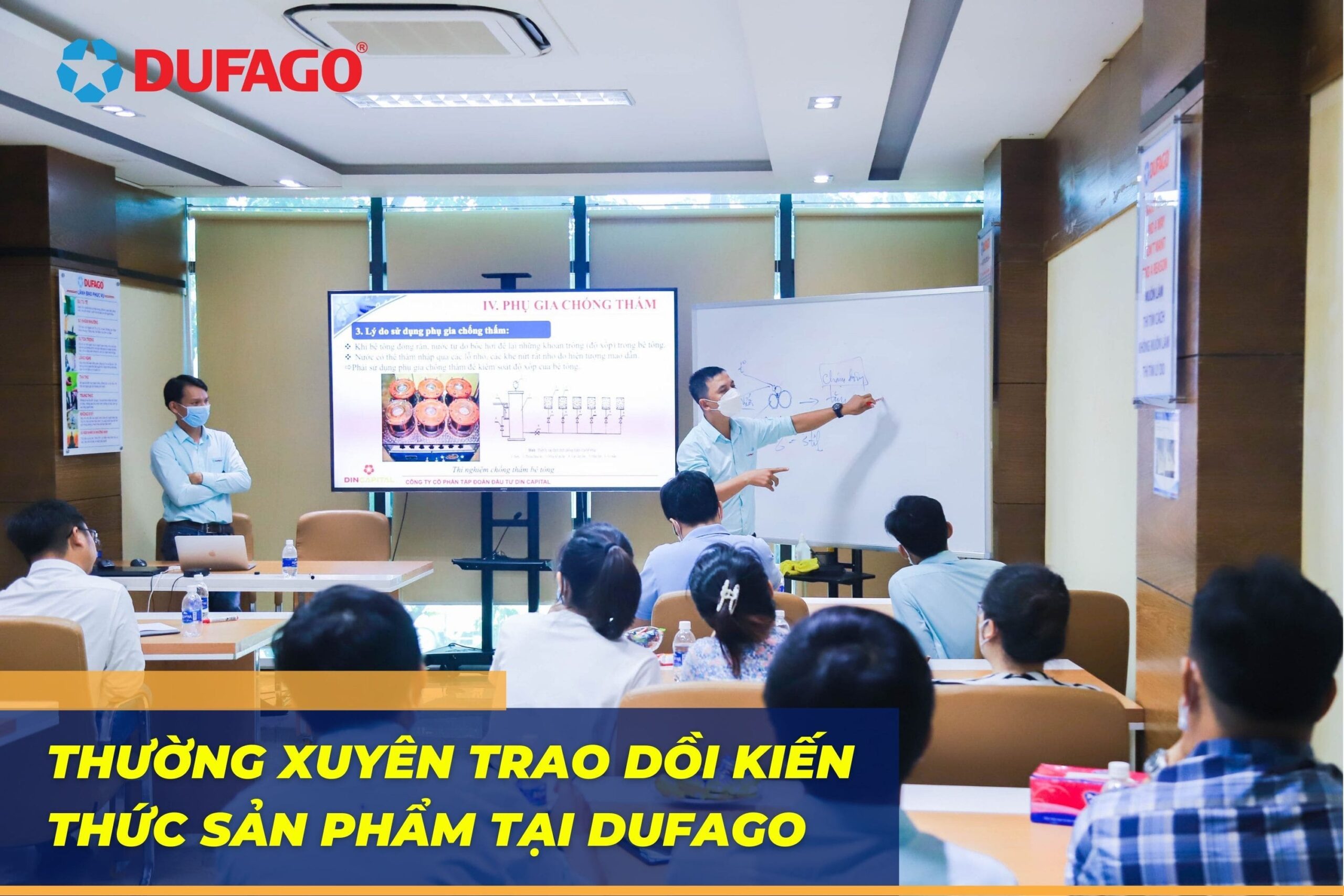 Product training session at Dufago