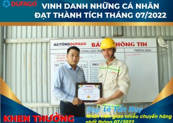 DUFAGO VINH DANH NHỮNG CÁ NHÂN ĐẠT THÀNH TÍCH THÁNG 07/2022