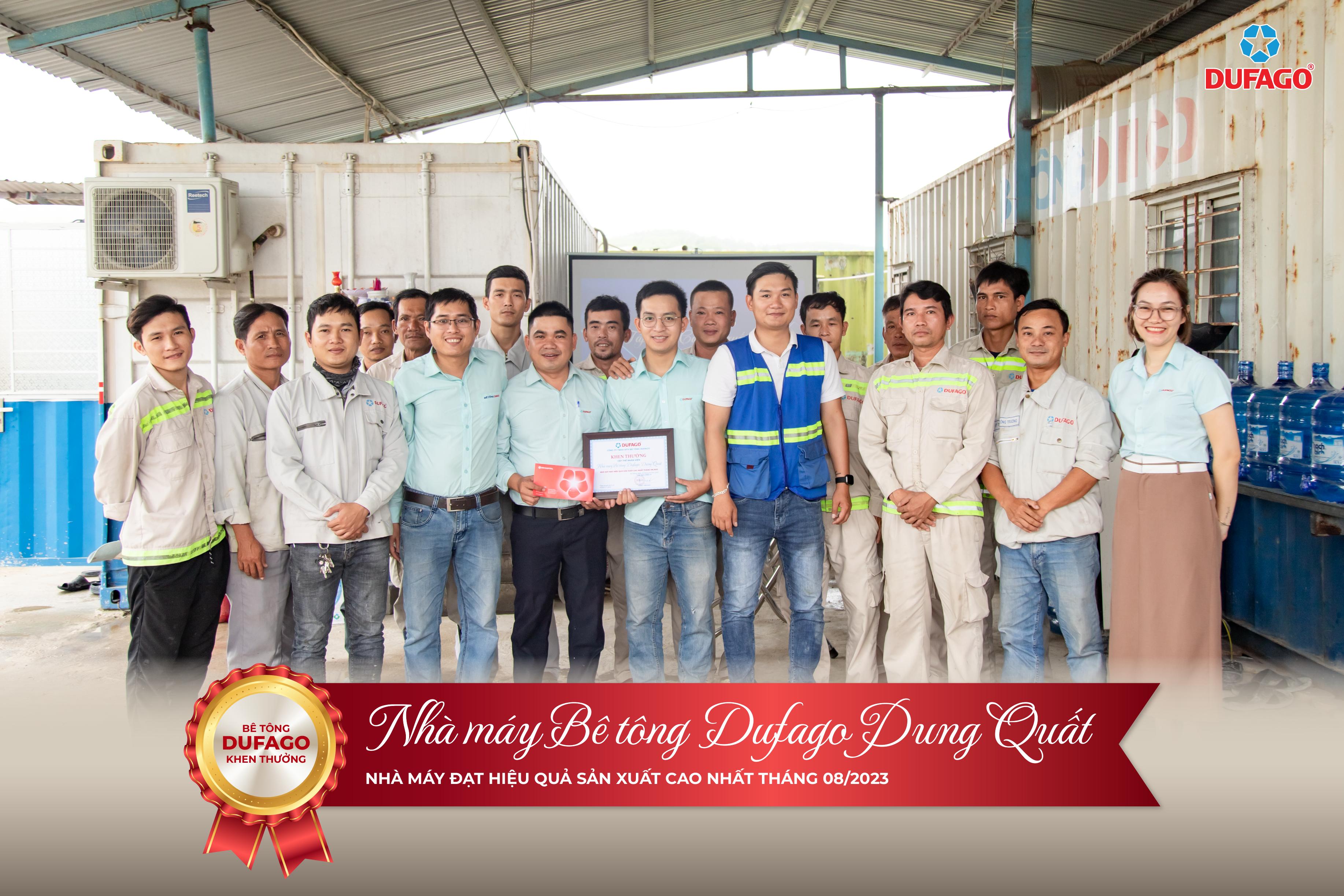 The collective of employees of Dufago Concrete Factory Dung Quat. The factory achieved the highest profit margin to revenue ratio: 7.22%.