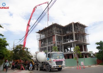 Dufago đổ bê tông nhà phố Đà Nẵng tháng 6 – Chuẩn cấp phối, đúng tiến độ
