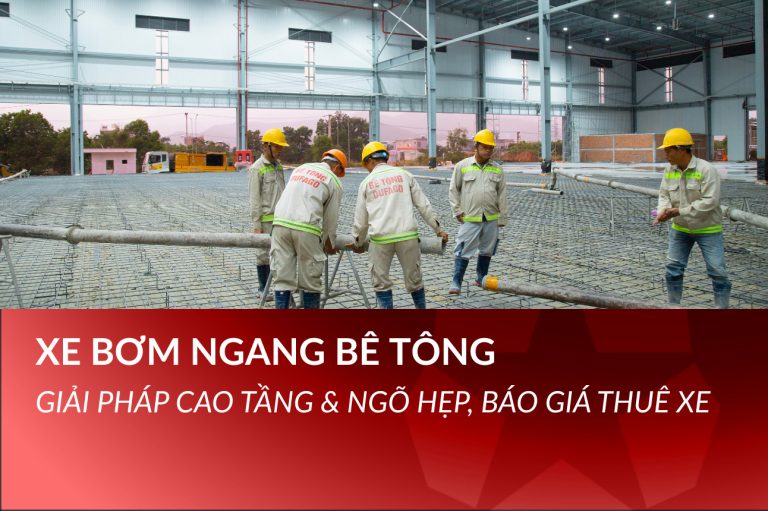 Xe bơm bê tông ngang