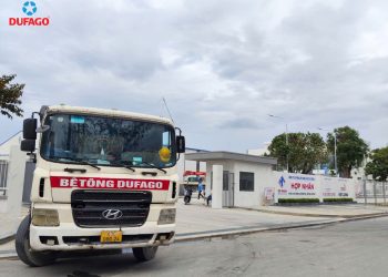 Dufago đổ bê tông M300 cho nền Nhà máy Hợp Nhân